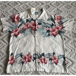 Tommy Bahama Shirt Mens XL Ohana Tropics Silk Camp 30th Anniversary